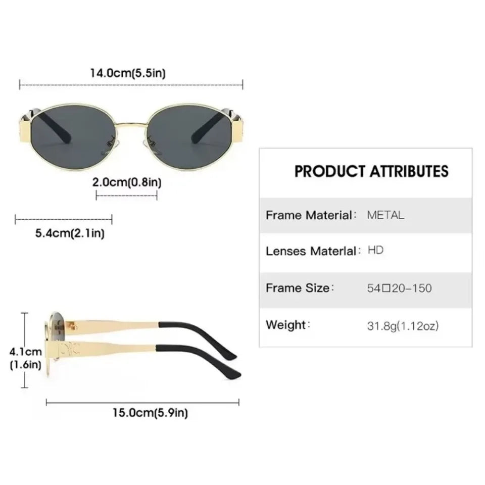Hollywood 2025 Oval Designer Sunglasses