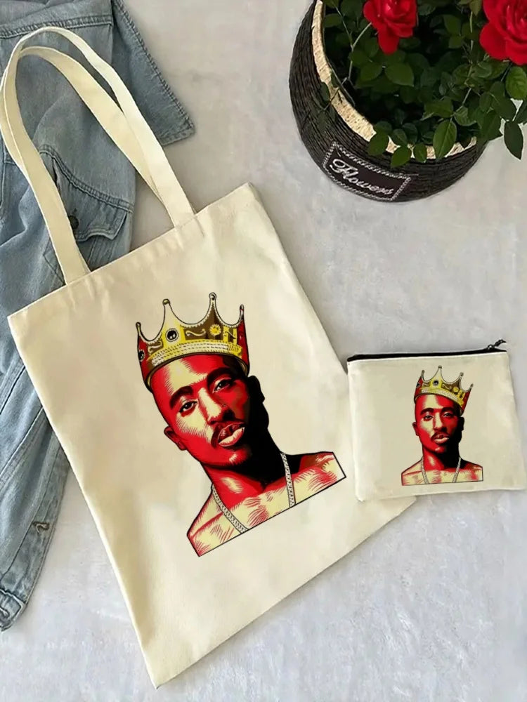 2pac Tote Bag & Matching Clutch Set