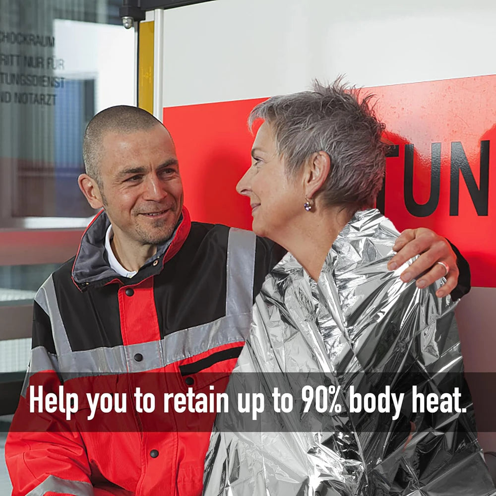 NASA Survival Emergency Blanket: Thermal Mylar Foil Body Warmer
