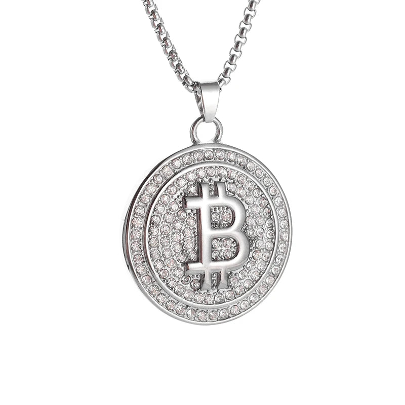 Bust-Down Bitcoin Necklace