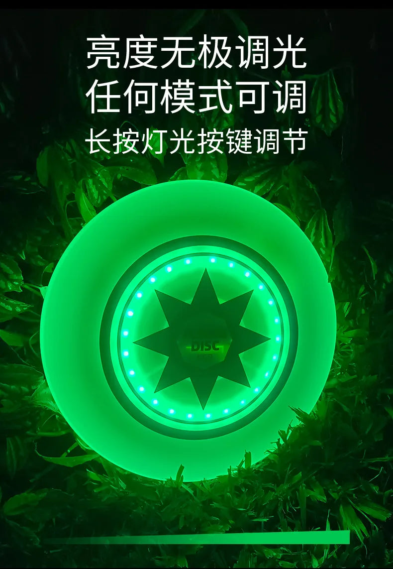LED Luminous Frisbee (16) Color Modes for Night Sports