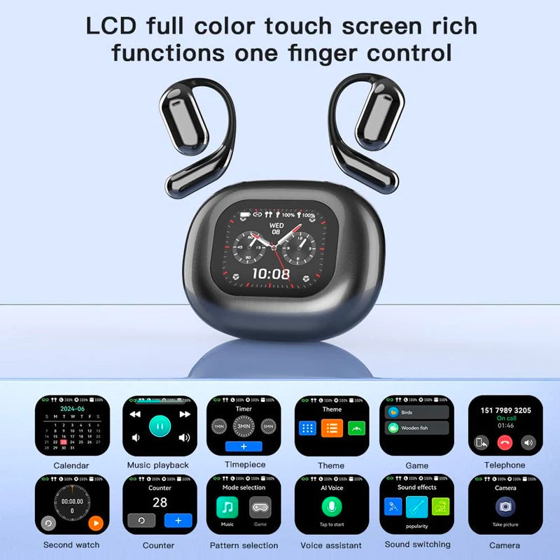 UYUXIO AI Translator Earbuds - 144 Language Real Time LCD Case