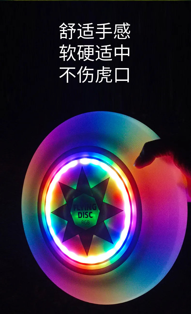 LED Luminous Frisbee (16) Color Modes for Night Sports