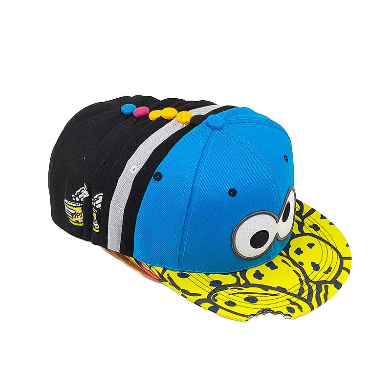Za Brah Pizza Munchies Crazy Cartoon Snapbacks