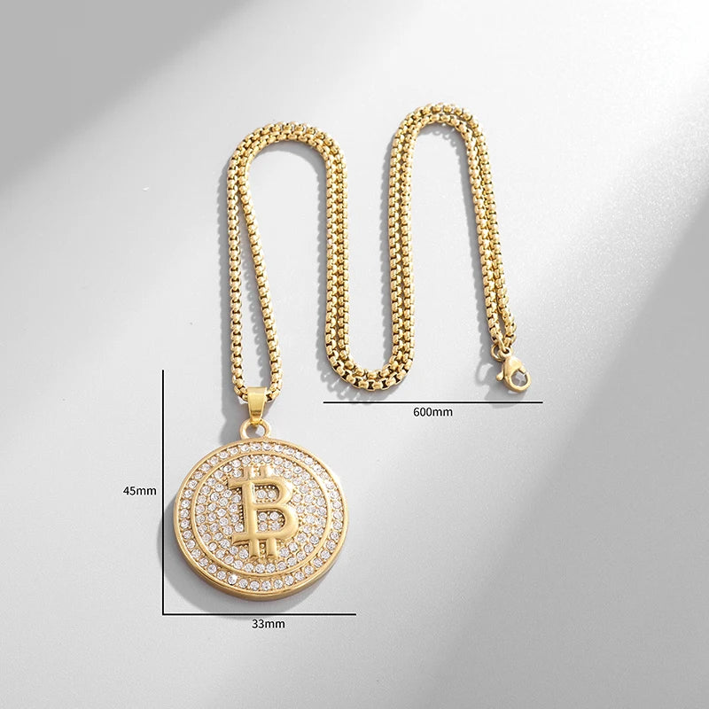 Bust-Down Bitcoin Necklace