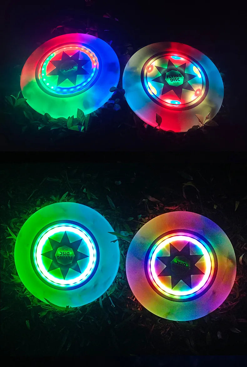 LED Luminous Frisbee (16) Color Modes for Night Sports