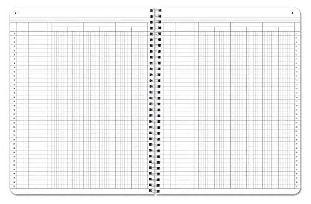 6 Column Ledger Book/Account Book/Accounting Ledger/Notebook (Six Columns Columnar Book Format) - 100 Pages, 8.5" X 11", Wire-O (Act-100-7Cw-Pp-(Accounting-6)-Ax)
