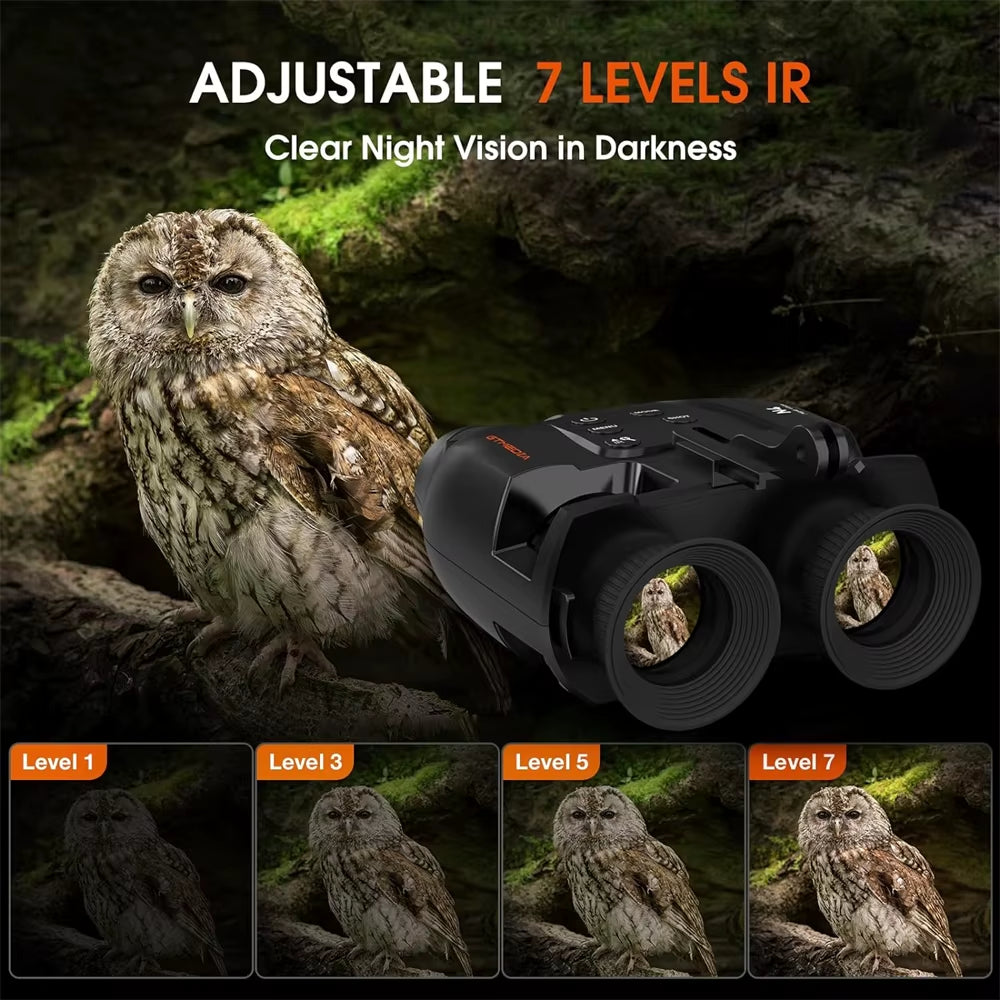 Night Vision Sight Binoculars N4 HD Video 320+ yd Pitch Black Range