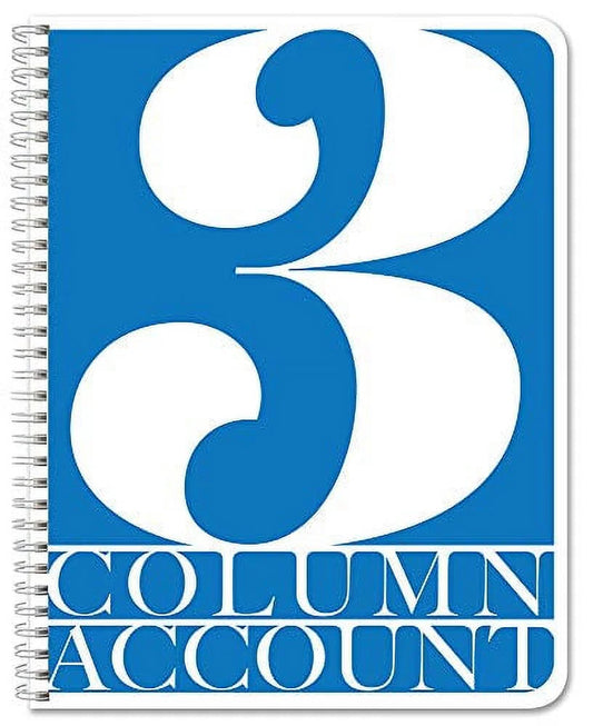 3 Column Ledger Book/Account Book/Accounting Notebook (3 (Three) Columns Columnar Log Book Format) - 100 Pages, 8.5" X 11", Wire-O (Log-100-7Cw-Pp-(Accounting-3)-Ax)