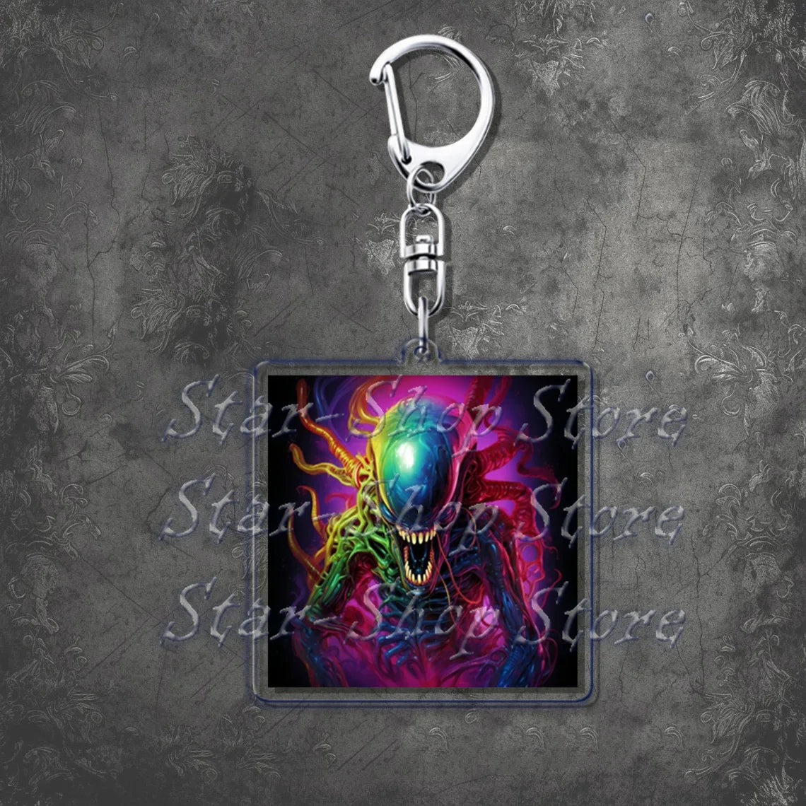 Awesome Alien Keychains—Backpack Keychain Charms Ripley Key Rings | Resurrection, Prometheus, Covenant, Predator, Requiem, Romulus, Earth
