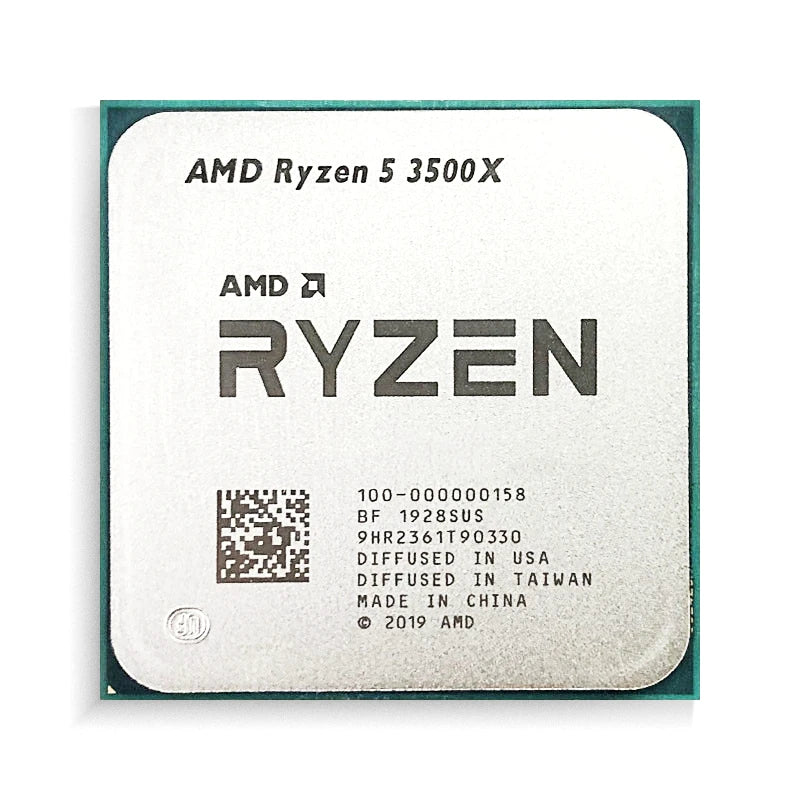 AMD Ryzen 5 3500X CPU on a white background