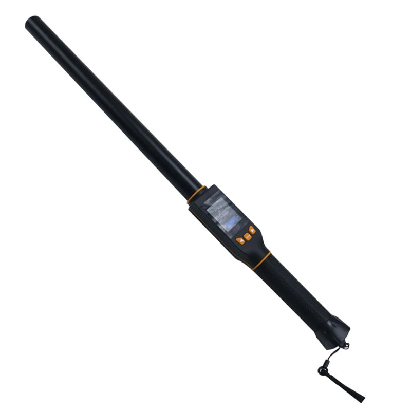 Black animal chip detector rod wand on a white background