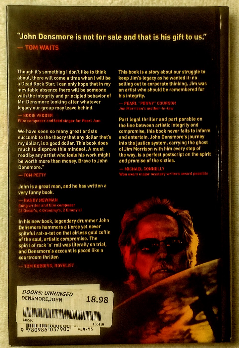 Autographed John Densmore: The Doors Unhinged Hardcover Limited Edition