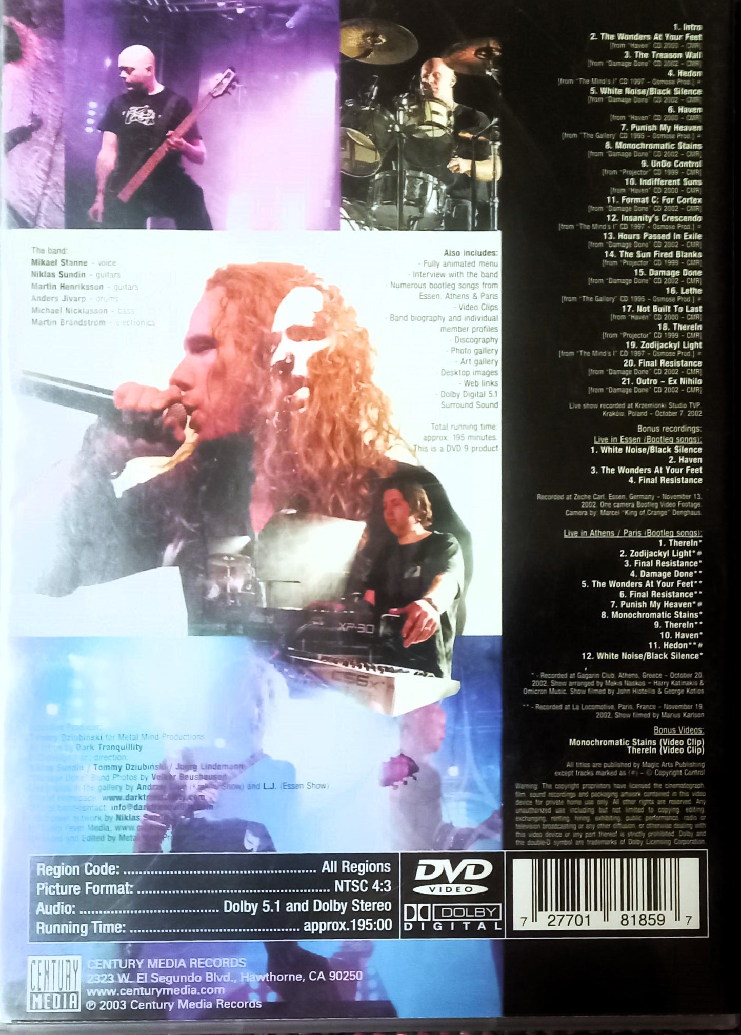 Dark Tranquillity: Live Damage DVD