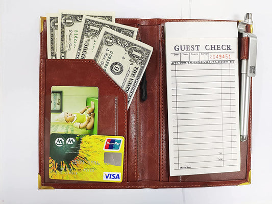 Server Swag Order Record Book for Waitstaff W/ Owl Zipper Pouch-Sleeve