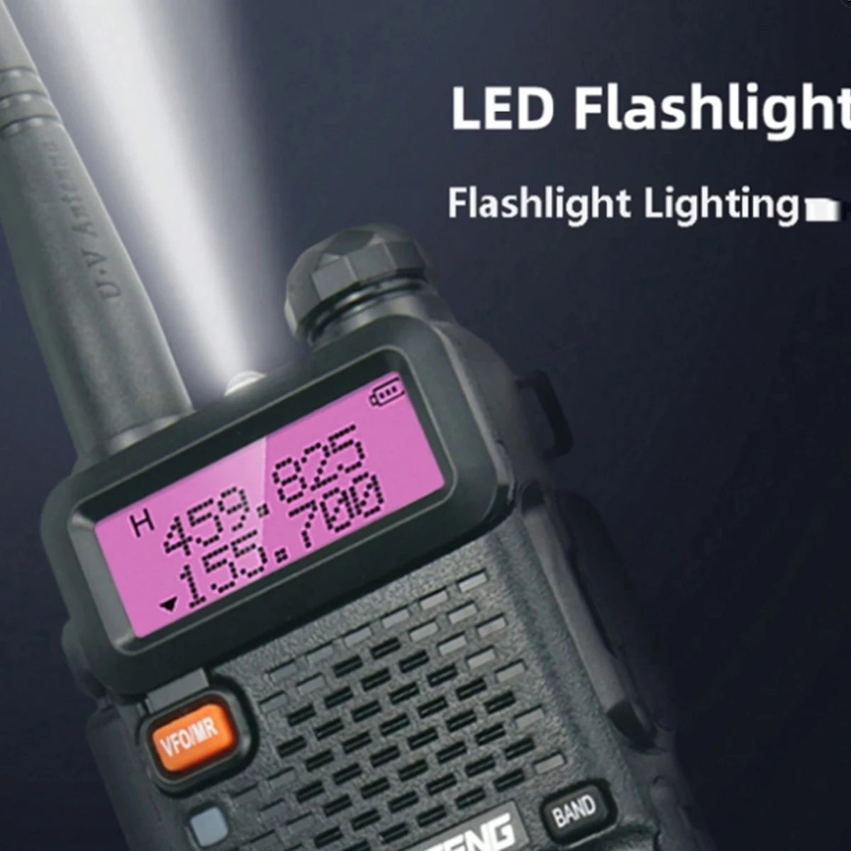 Baofeng UV-5R Dual Band Ham Radio – USB Upgraded Portable Two-Way Radio