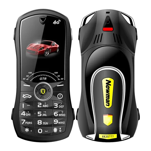 Race Car Mini-Mobile Cellphone Sans Camera | Dual SIM Basic Cell Phone Safe-Student Privacy Wireless