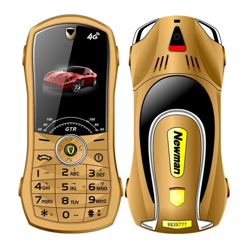 Race Car Mini-Mobile Cellphone Sans Camera | Dual SIM Basic Cell Phone Safe-Student Privacy Wireless