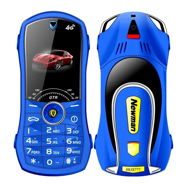 Race Car Mini-Mobile Cellphone Sans Camera | Dual SIM Basic Cell Phone Safe-Student Privacy Wireless