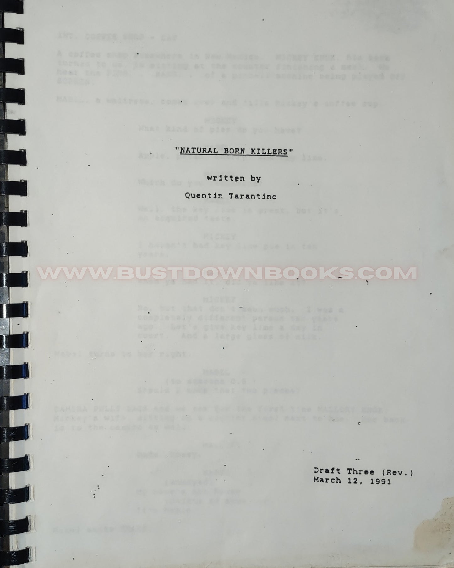 Natural Born Killers: Draft 3 [Rev.] by Quentin Tarantino | March 12, 1991