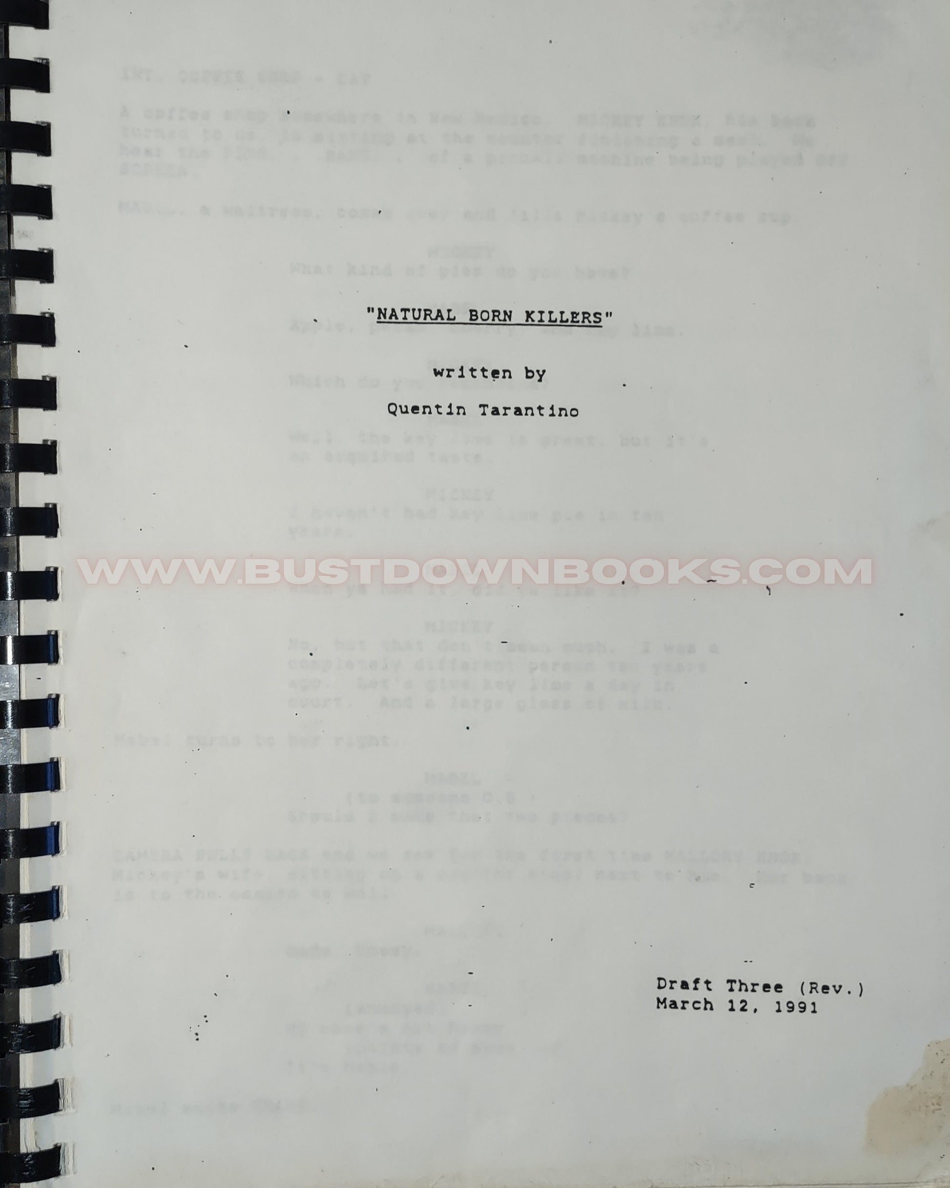 Natural Born Killers: Draft 3 [Rev.] by Quentin Tarantino | March 12, 1991