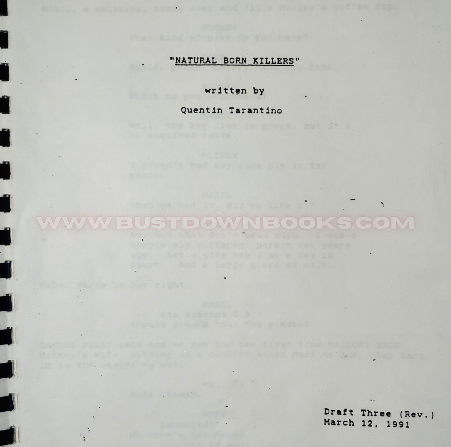 Natural Born Killers: Draft 3 [Rev.] by Quentin Tarantino | March 12, 1991