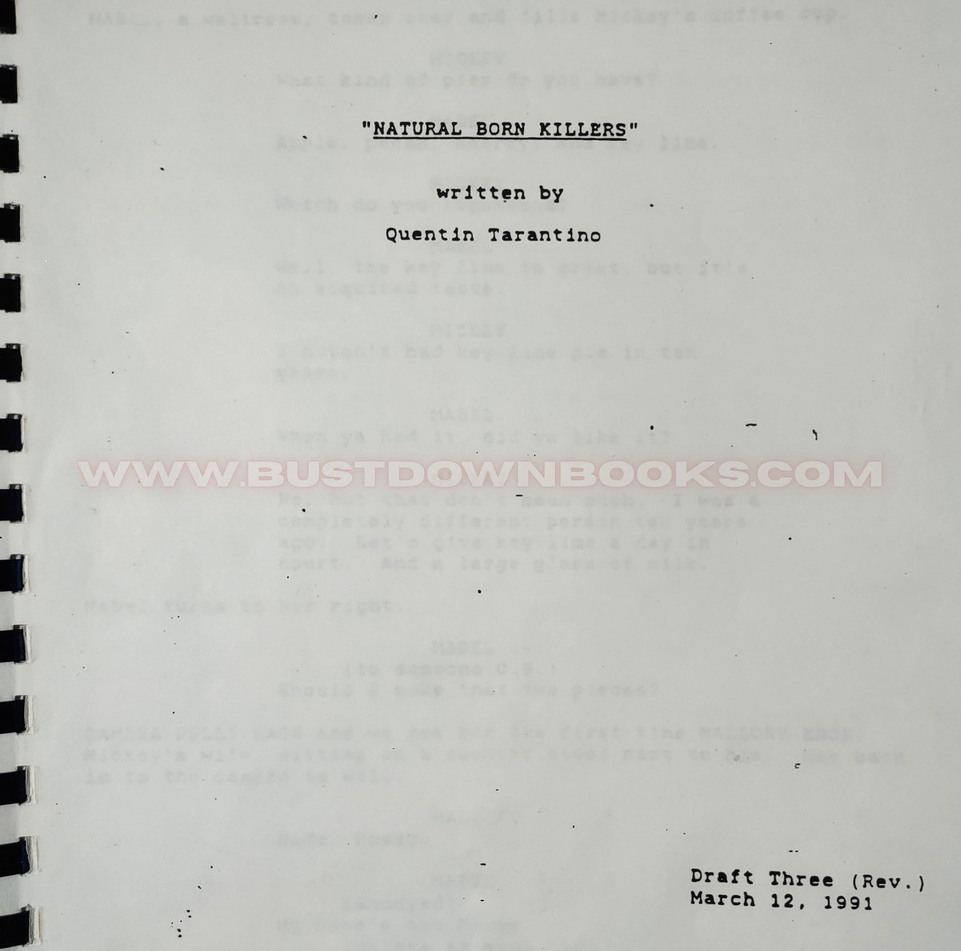 Natural Born Killers: Draft 3 [Rev.] by Quentin Tarantino | March 12, 1991