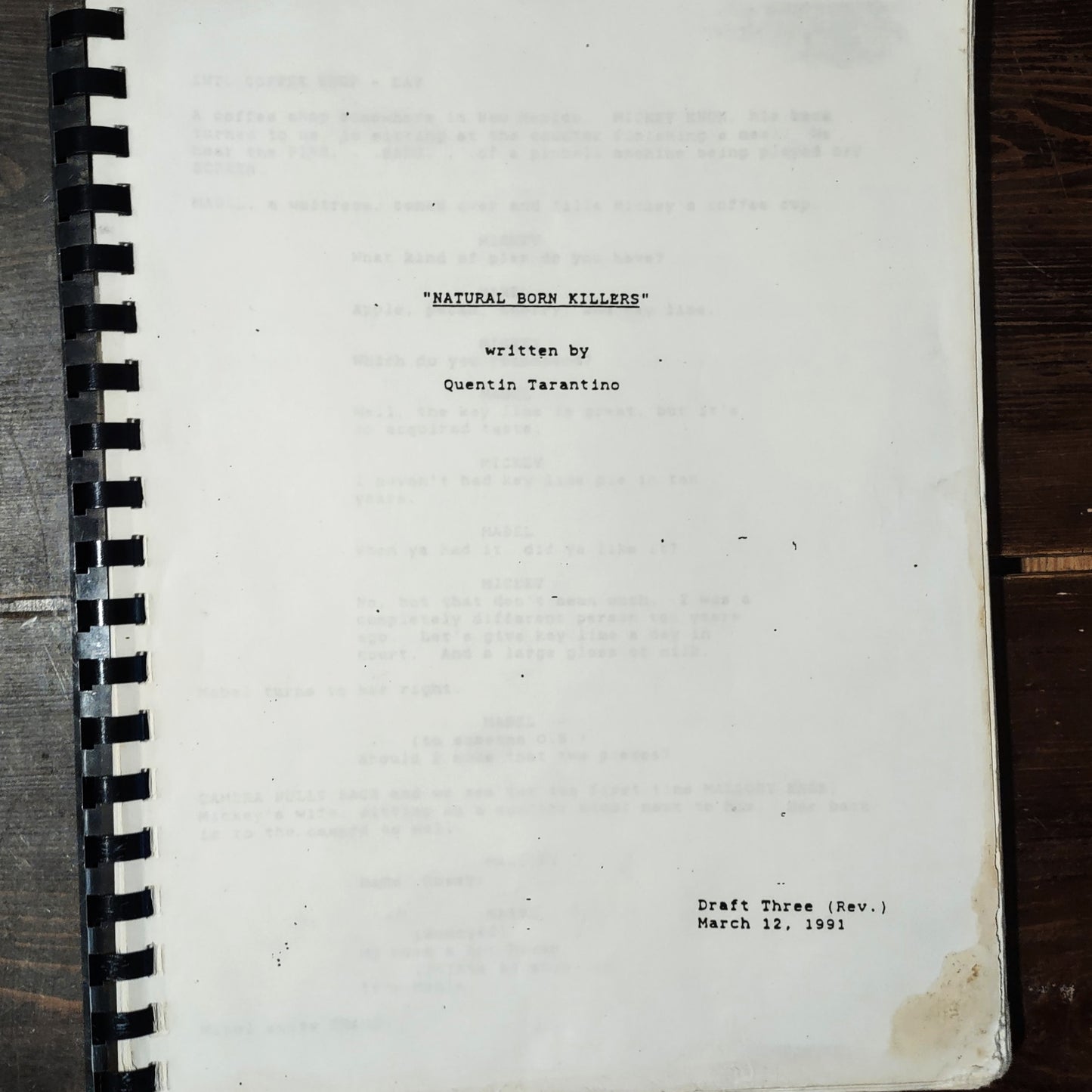 Natural Born Killers: Draft 3 [Rev.] by Quentin Tarantino | March 12, 1991