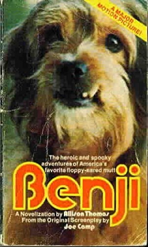Book cover of 'Benji' with a dog's face and text about the movie and novelization.
