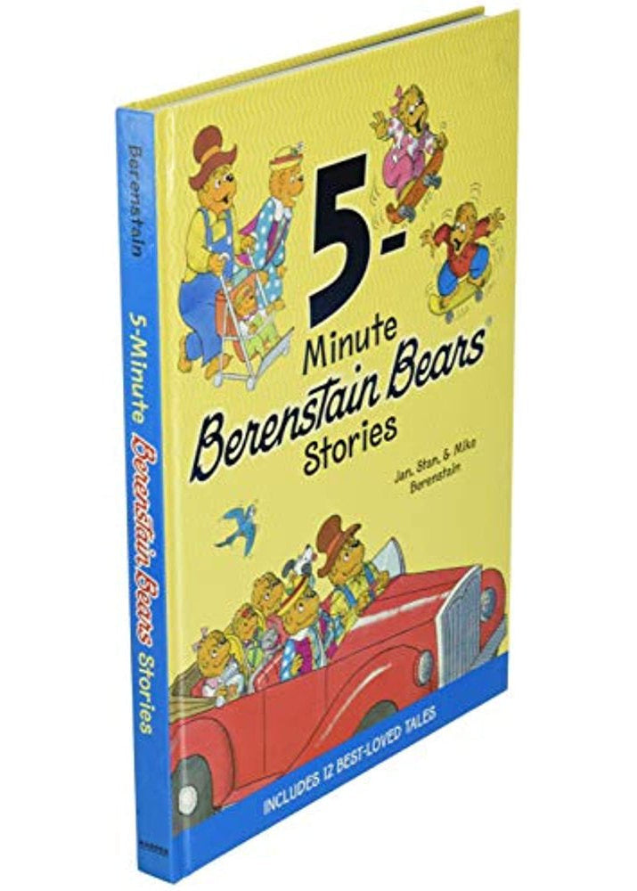 Book front cover, angle view of 'Berenstain Bears: 5-Minute Berenstain Bears Stories' by Jan. Stan and Mike Berenstain.