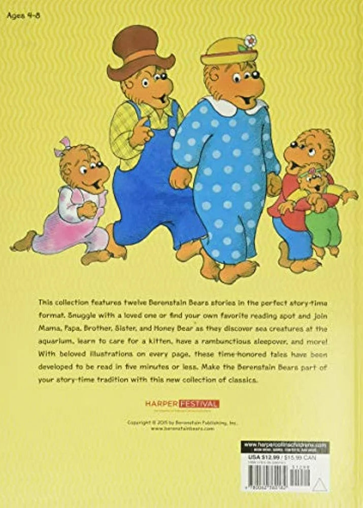 Book back cover of 'Berenstain Bears: 5-Minute Berenstain Bears Stories' by Jan. Stan and Mike Berenstain.
