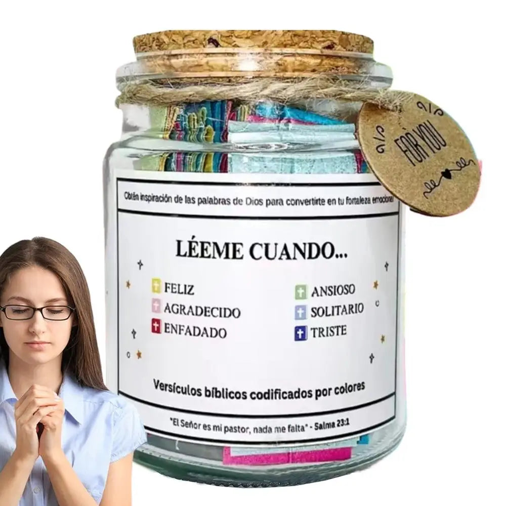 Spanish Bible Verse Jar | Random Scripture & Spiritual Support