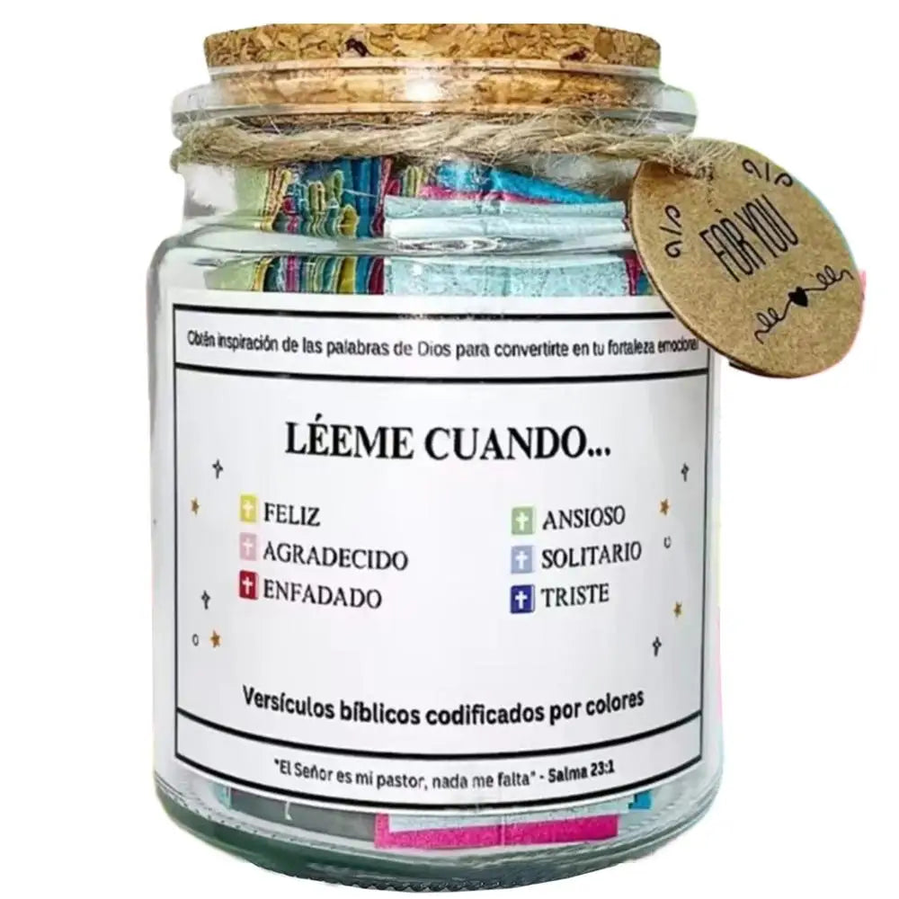 Spanish Bible Verse Jar | Random Scripture & Spiritual Support