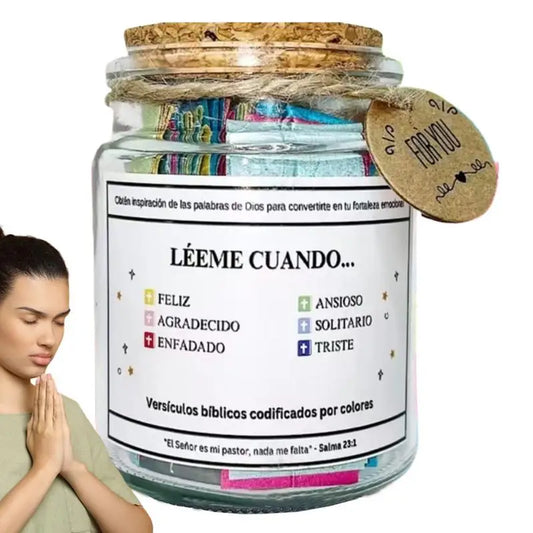 Spanish Bible Verse Jar | Random Scripture & Spiritual Support