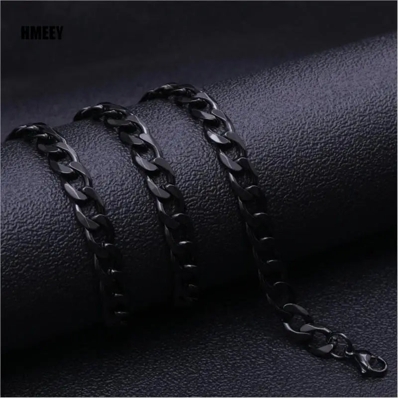 Classic Cuban Link Chains | Gold-Silver-Black