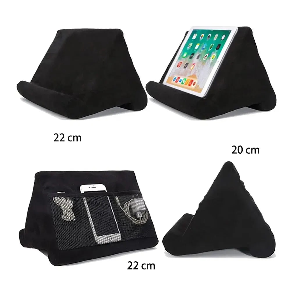 Multipurpose display of 'Pad Prop Pillow Tablet Stand | Soft Sponge Wedge for Reading, Streaming & Gaming' and all features.