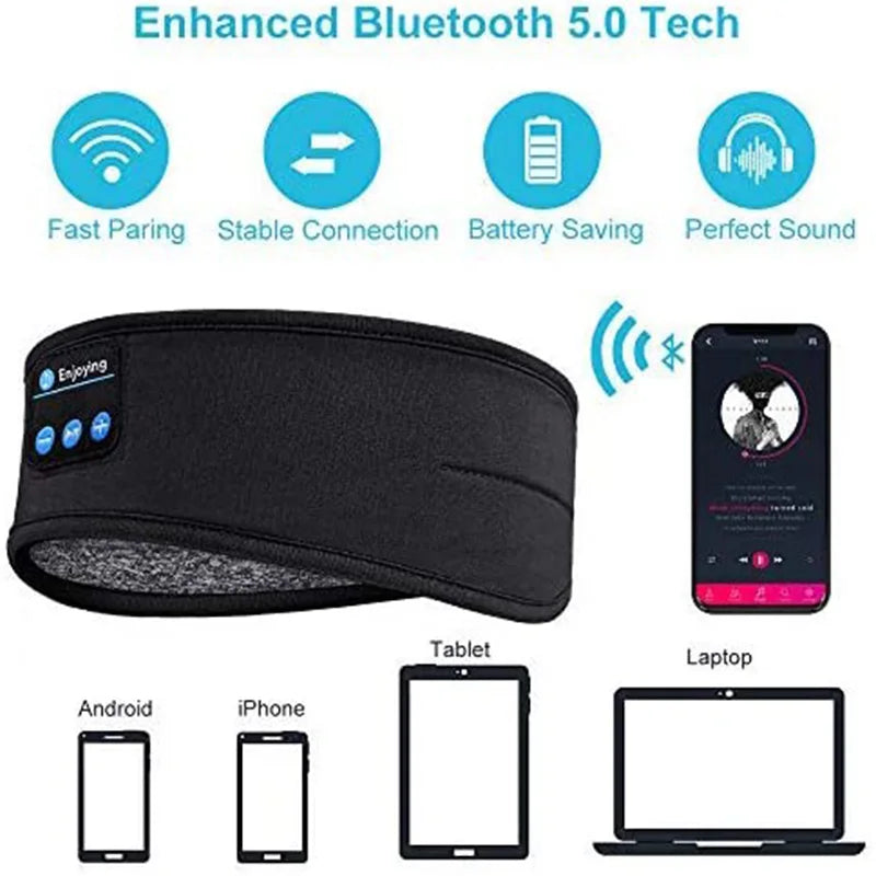 Bluetooth Headband – Wireless Sleep Headphones for Running, Sports & Travel