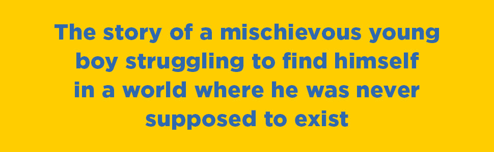 Text on a yellow background describing a story about a mischievous young boy from Book 'Born a Crime' by Trevor Noah.