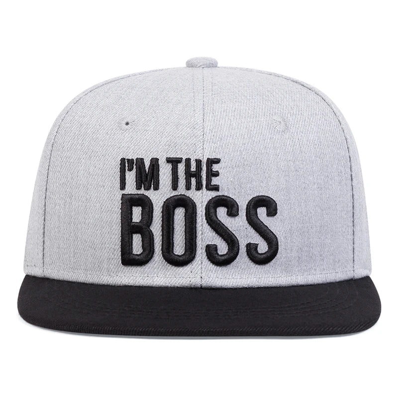 I’m the Boss Snapback Hat – Flat Brim Adjustable Cap | Streetwear Hip Hop Baseball Cap