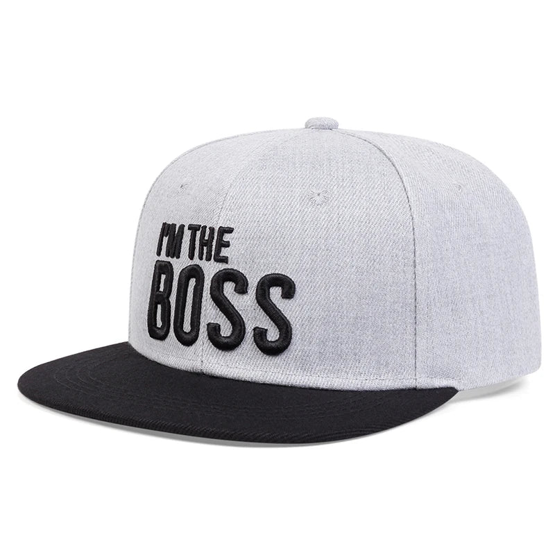 I’m the Boss Snapback Hat – Flat Brim Adjustable Cap | Streetwear Hip Hop Baseball Cap