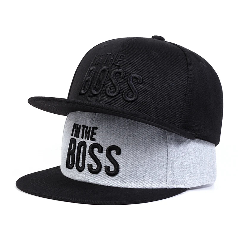 I’m the Boss Snapback Hat – Flat Brim Adjustable Cap | Streetwear Hip Hop Baseball Cap