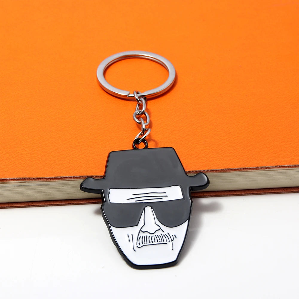 Breaking Bad Keychain Set – Walter White Heisenberg & Logo Metal Keyring | TV Show Backpack Pendant Accessories