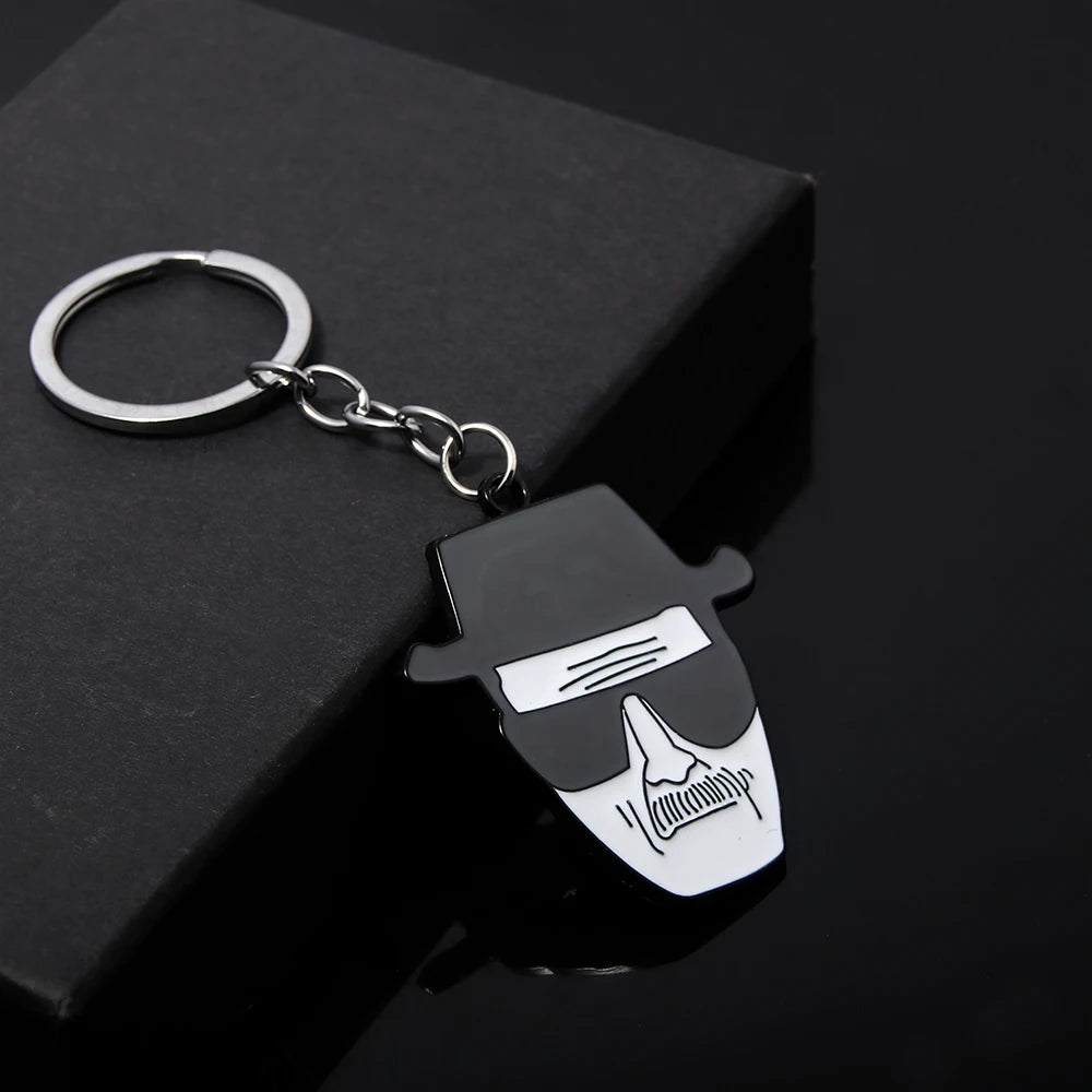 Breaking Bad Keychain Set – Walter White Heisenberg & Logo Metal Keyring | TV Show Backpack Pendant Accessories