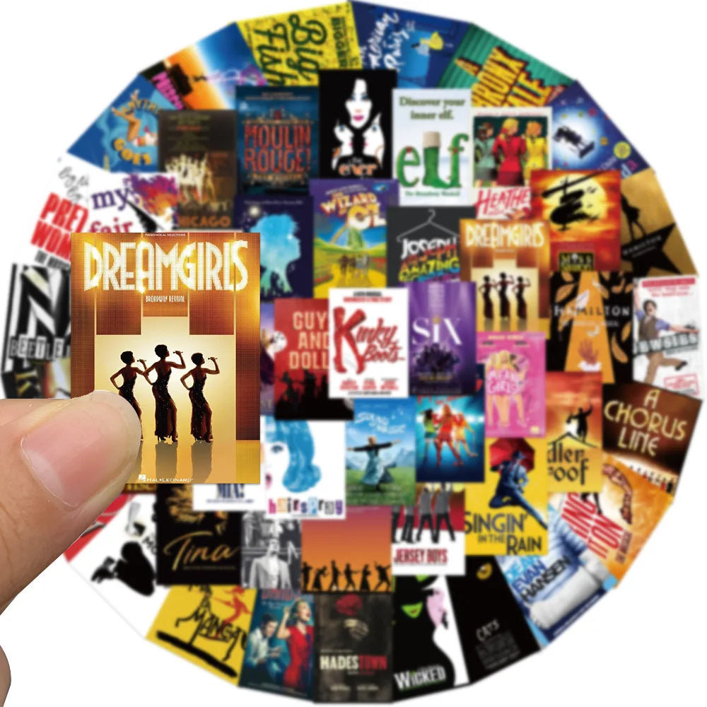 Broadway Musical Sticker Sets | Stage Sensations Theater Stickers & Decal Bundles