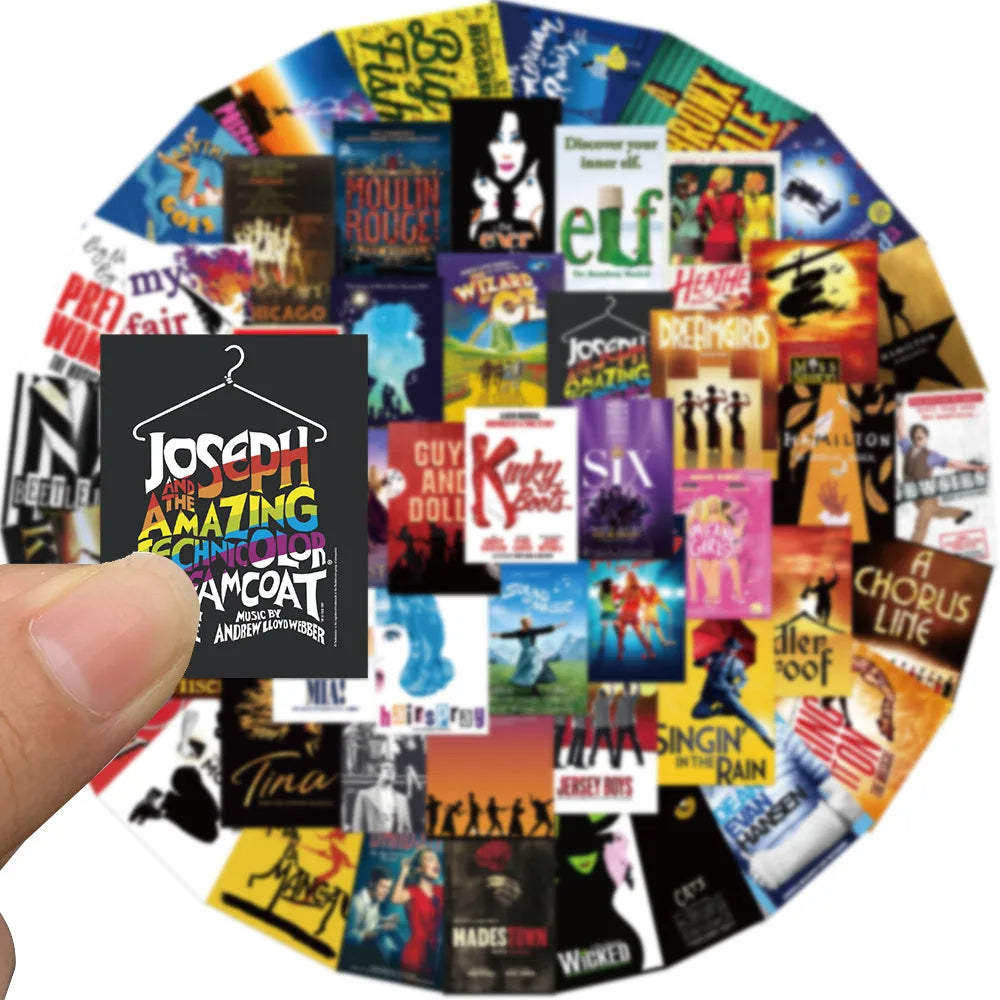 Broadway Musical Sticker Sets | Stage Sensations Theater Stickers & Decal Bundles