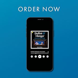 Phone displaying a book cover with 'Order Now' text on a blue background