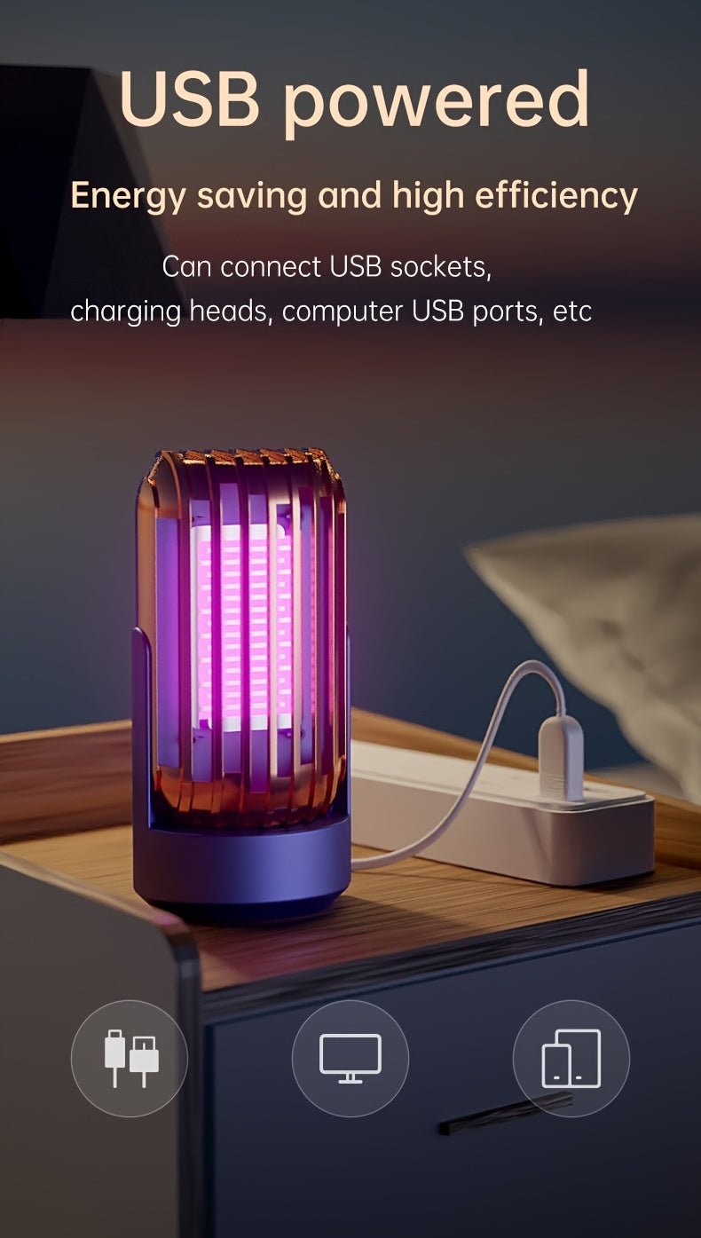 USB-powered lamp with energy-saving features on a desk