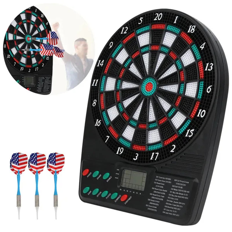 Dart-o-Matic Electronic Dartboard Home Dart Game With LCD Scorekeeping