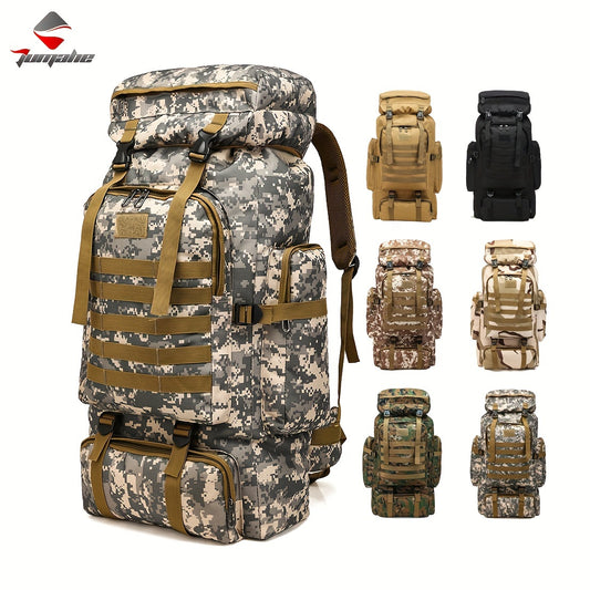 Camouflage backpack with multiple color options displayed on a white background