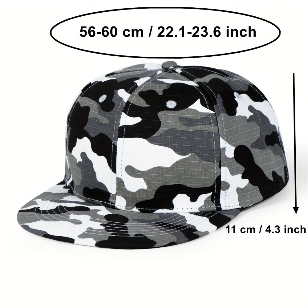 Camouflage Snapback Hat – Urban, Ocean, Army, Jungle, Snow & Python Camo Flat Brim Caps